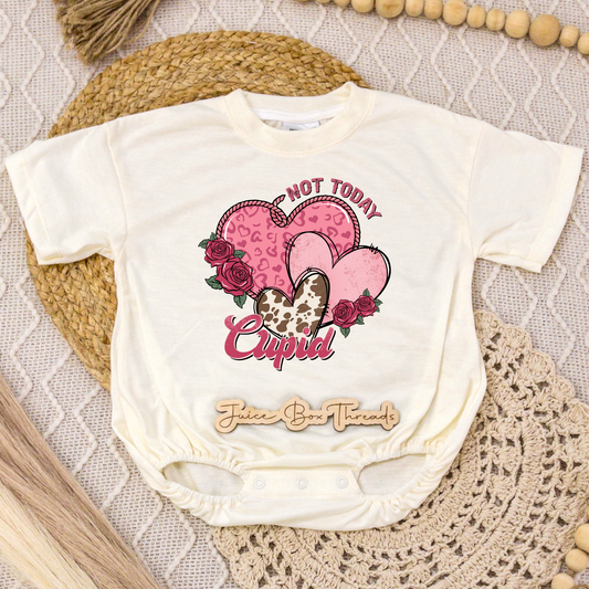 Not Today Cupid Western Romper/Tee