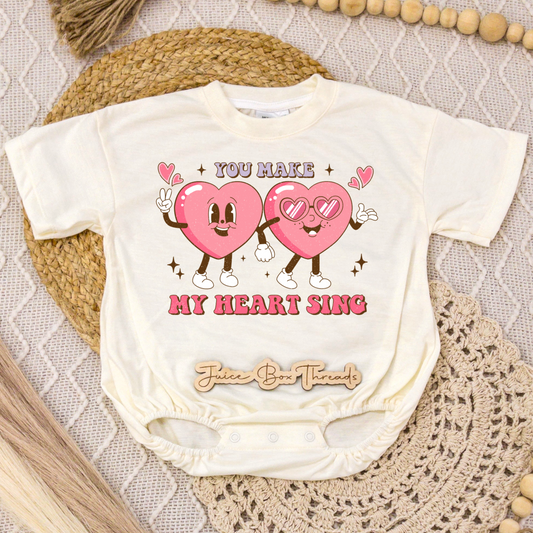 You Make My Heart Sing Romper/Tee