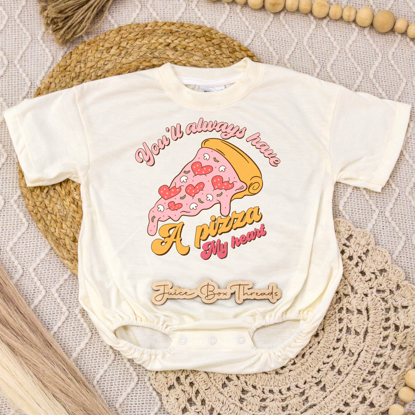 You'll Always Have a Pizza My Heart Romper/Tee