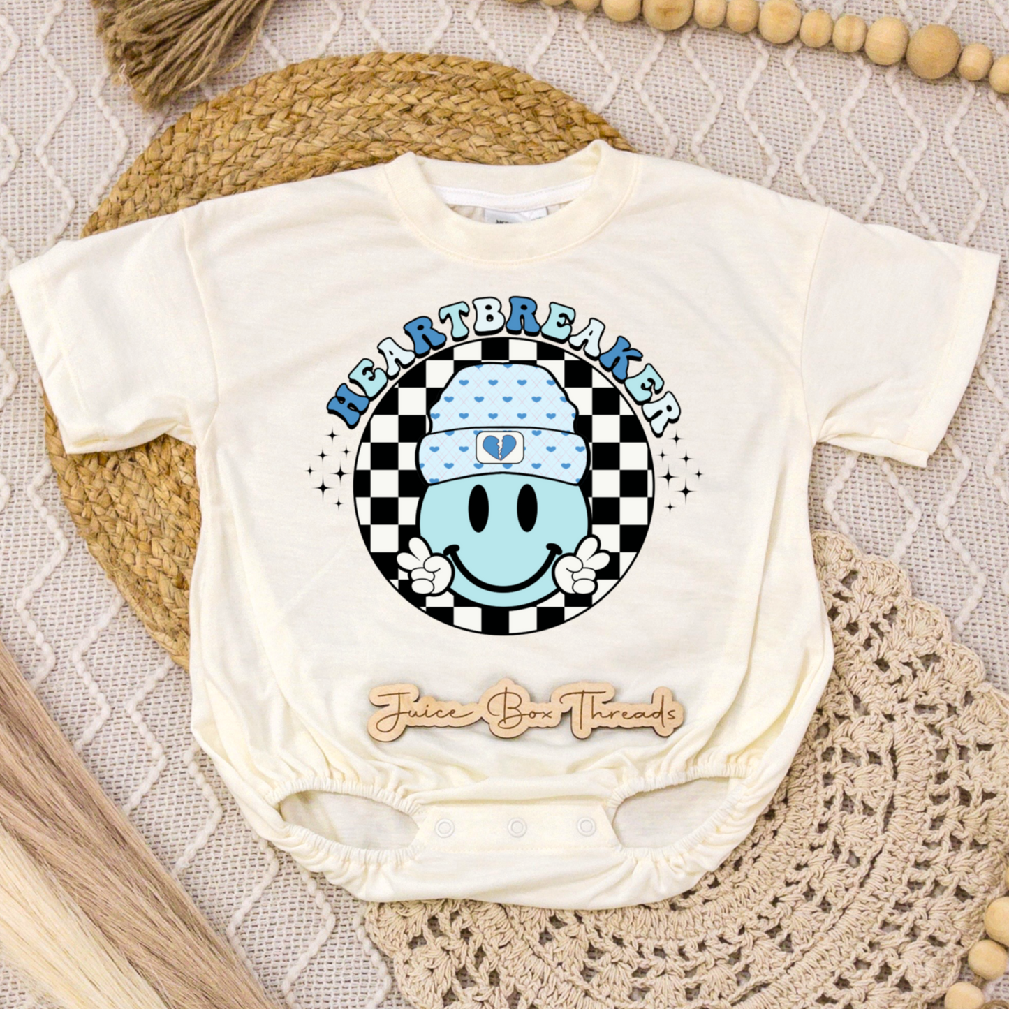 Heartbreaker Blue Romper/Tee