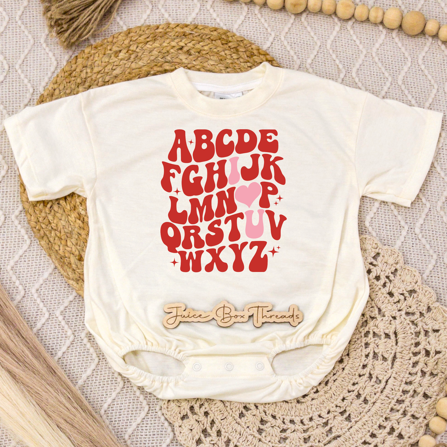 I Love You Alphabet Romper/Tee