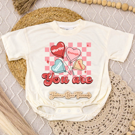 You Are Worthy Chosen Loved Romper/Tee