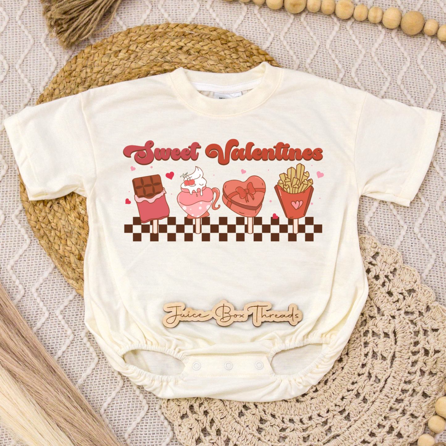 Sweet Valentines Romper/Tee