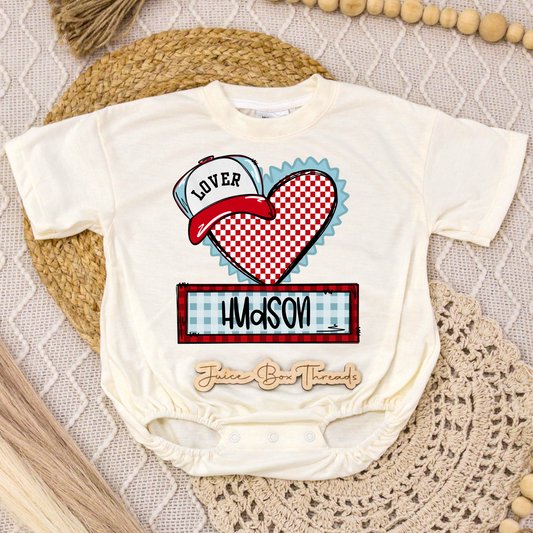 Boy Name Heart Romper/Tee