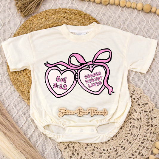 Chosen Worthy Loved Romper/Tee