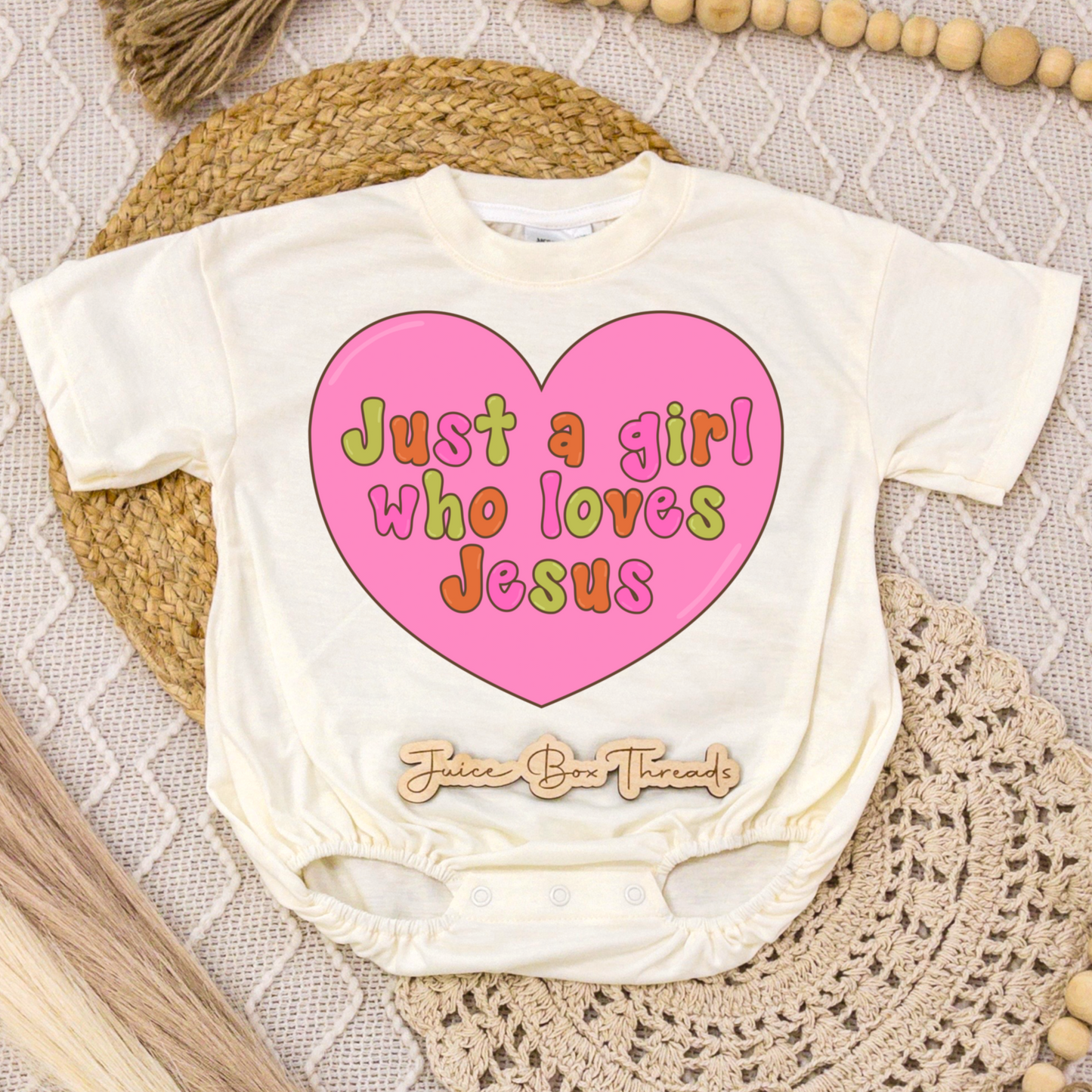 Just a Girl Who Loves Jesus Romper/Tee