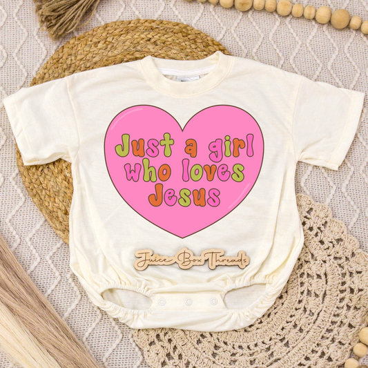 Just a Girl Who Loves Jesus Romper/Tee