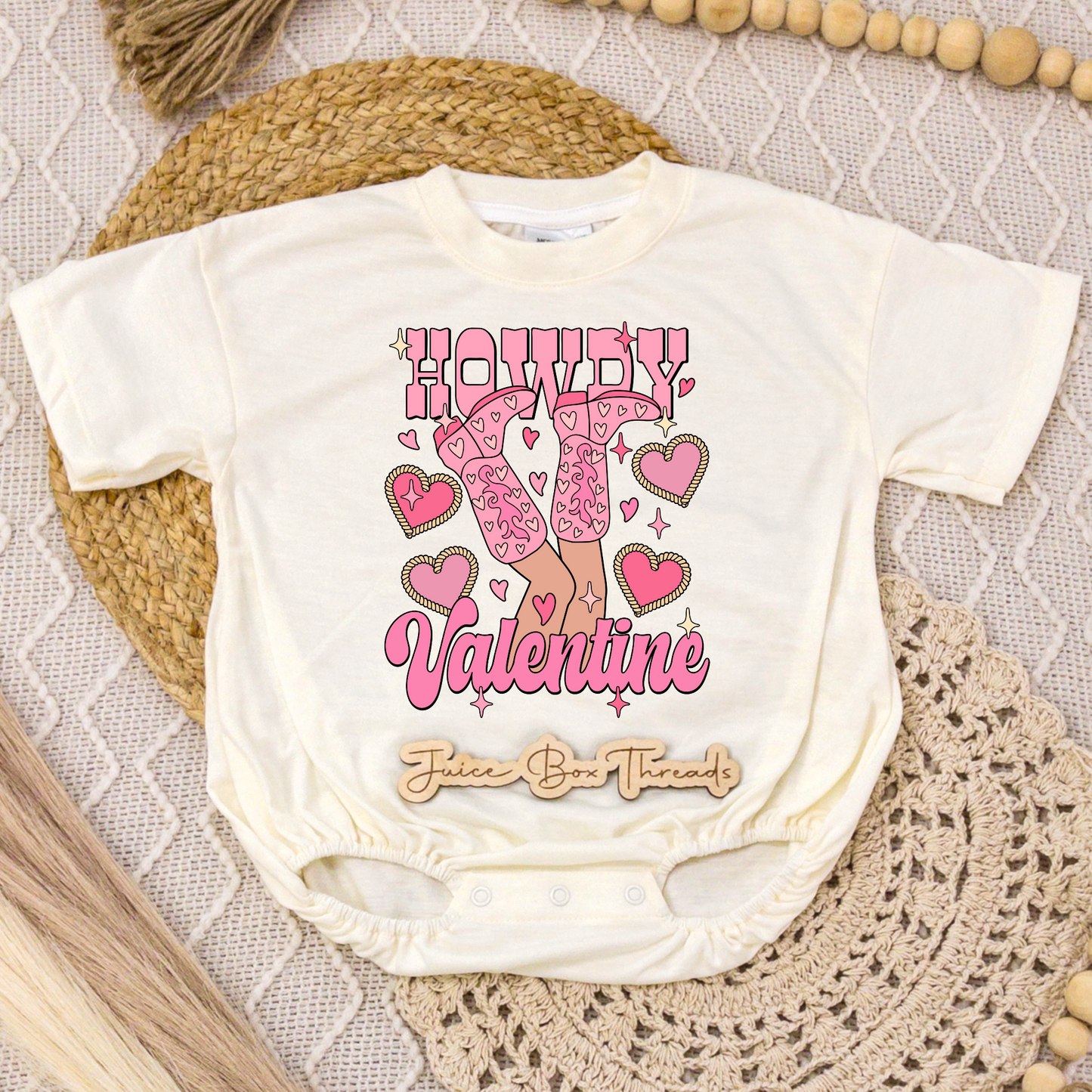Howdy Valentine Romper/Tee