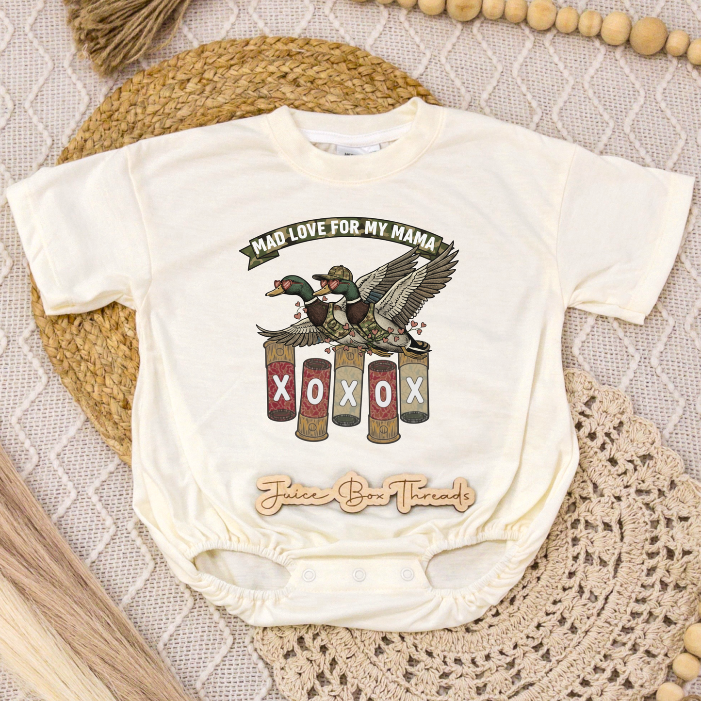 Mad Love For My Mama Duck Romper/Tee