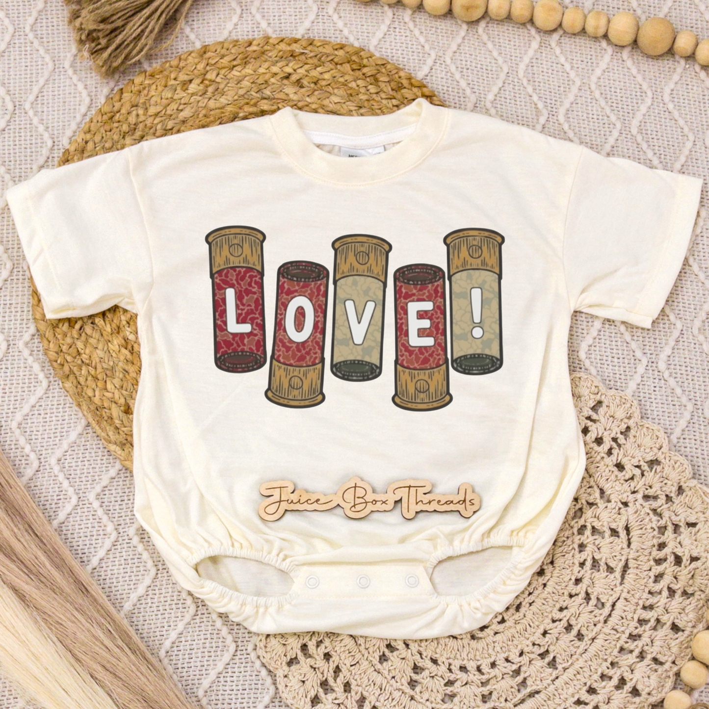 Love Shotgun Shells Romper/Tee
