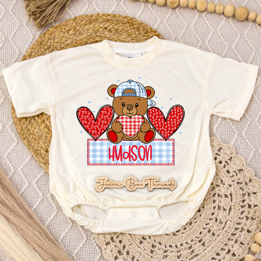 Boy Bear Name Romper/Tee