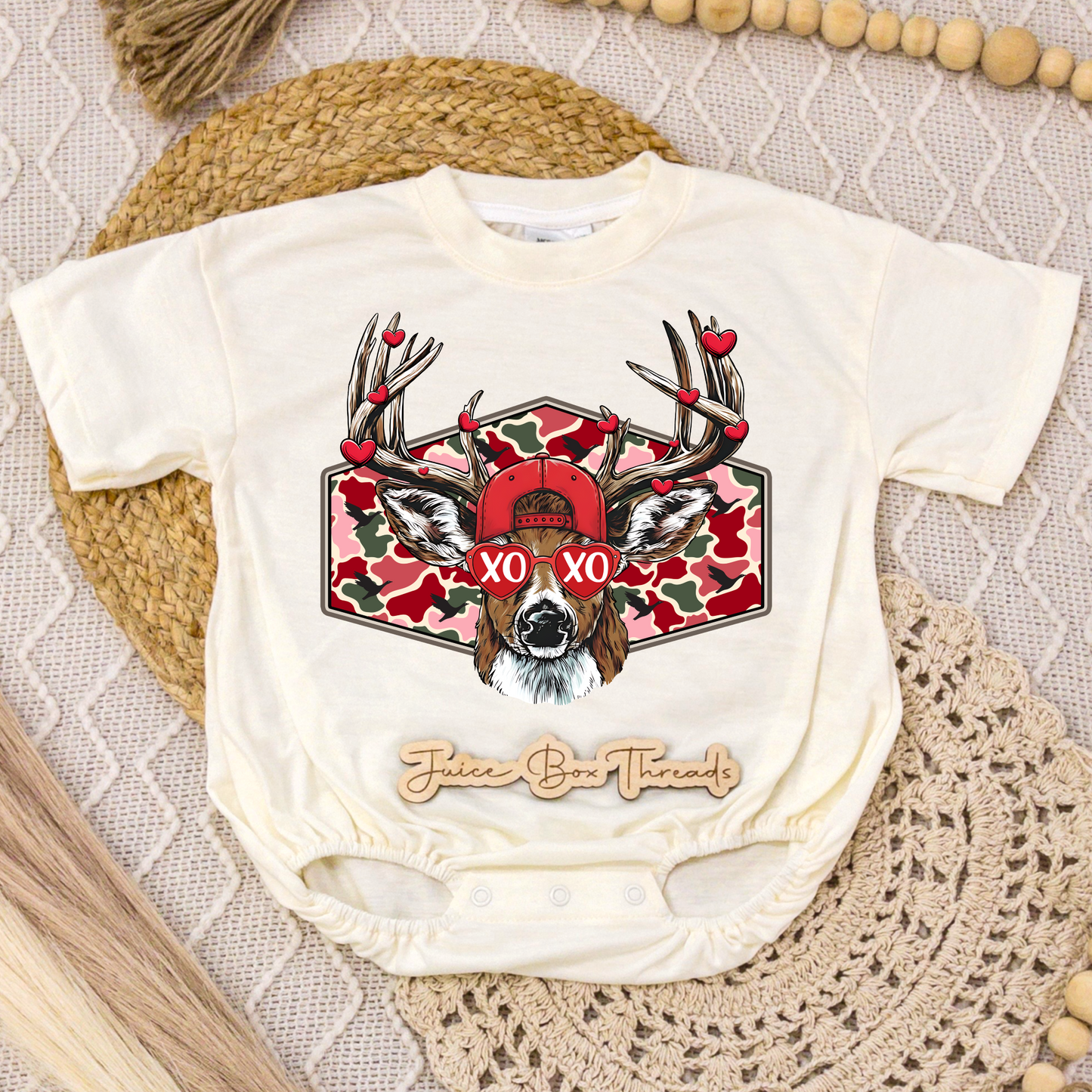 Deer Valentine's Romper/Tee