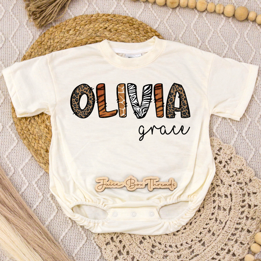 Zoo Animal Name Romper/Tee