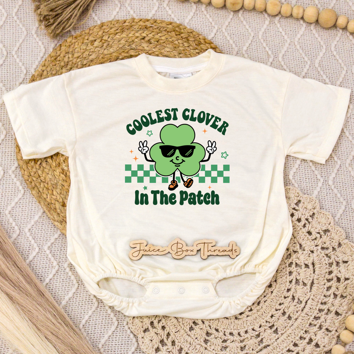 Coolest Clover in the Patch Romper/Tee