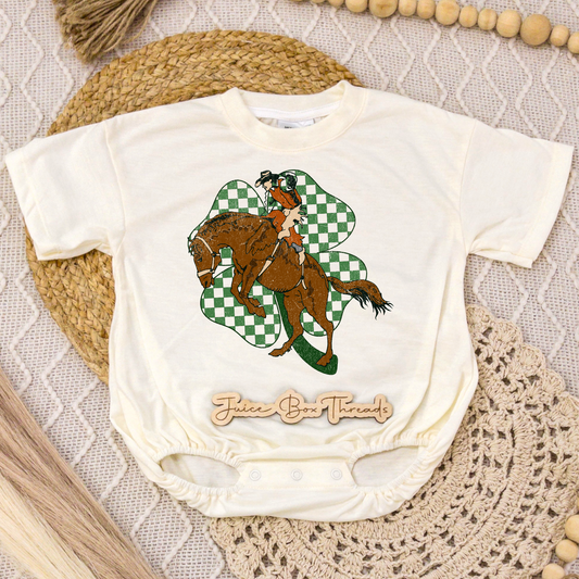 Cowboy Clover Romper/Tee