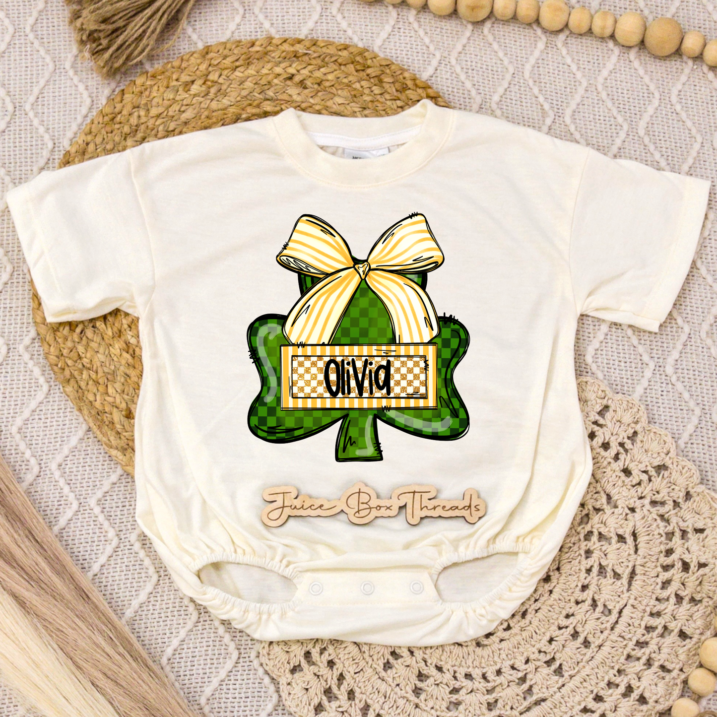 Girl Name St. Patrick's Romper/Tee