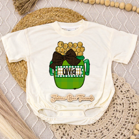 Girl Name St. Patrick's Romper/Tee