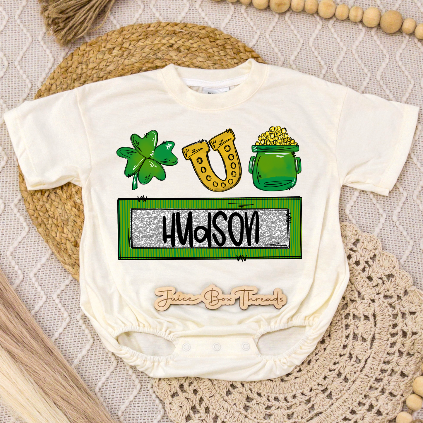 Boy Name St. Patrick's Romper/Tee