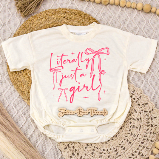 Literally Just A Girl Romper/Tee