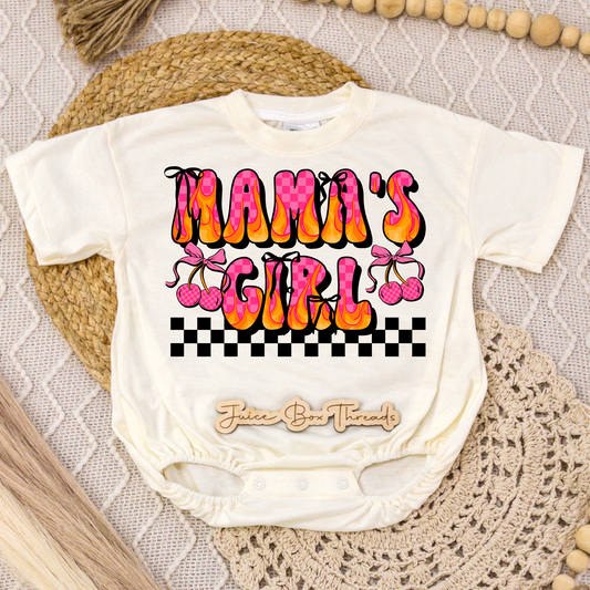 Mama's Girl Flame Cherries Romper/Tee