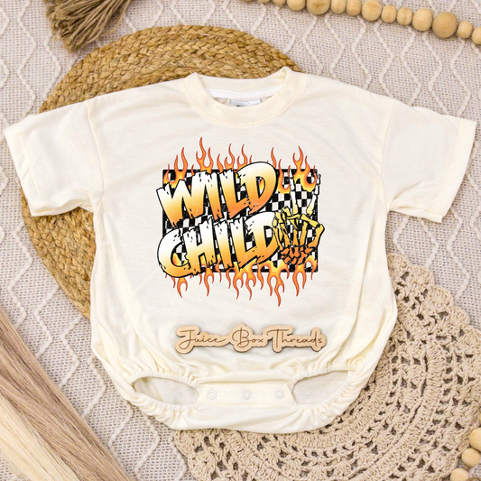 Wild Child Flames Romper/Tee