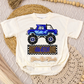Blue Monster Truck Name Romper/Tee