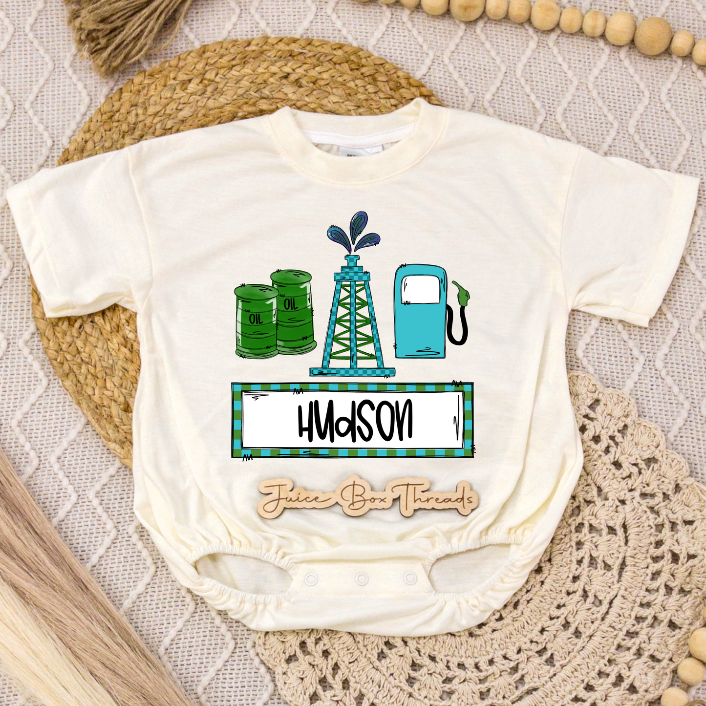 Oil Field Name Romper/Tee