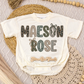 Camo Lace Girl Bow Name Romper/Tee