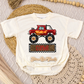 Red Monster Truck Name Romper/Tee