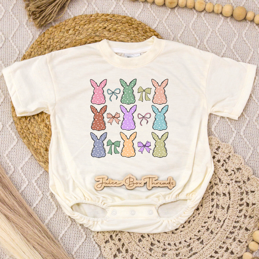 Bunny Bows Collage Romper/Tee
