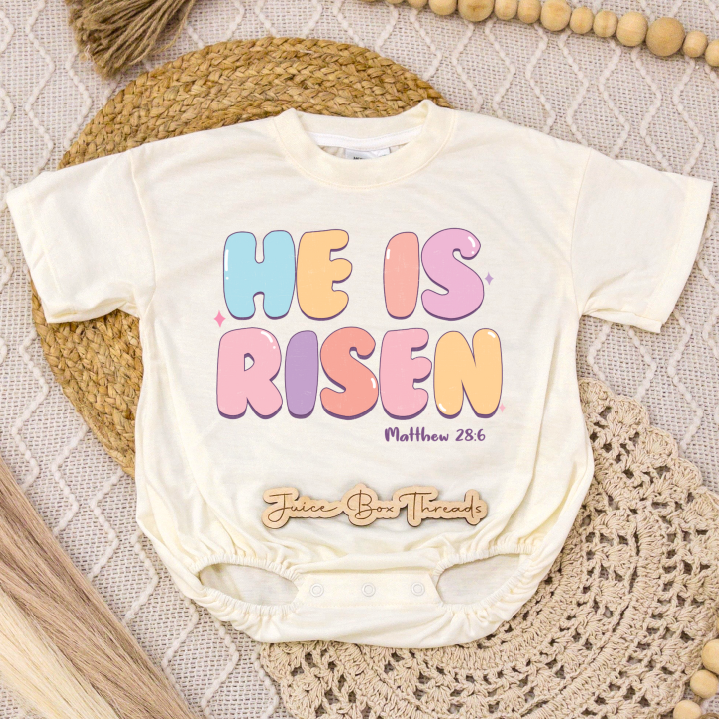 He Is Risen Romper/Tee