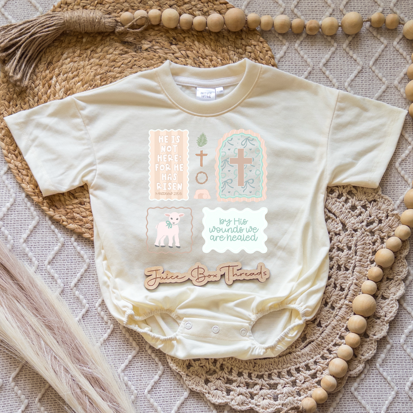 He Is Not Here For He Has Risen Romper/Tee