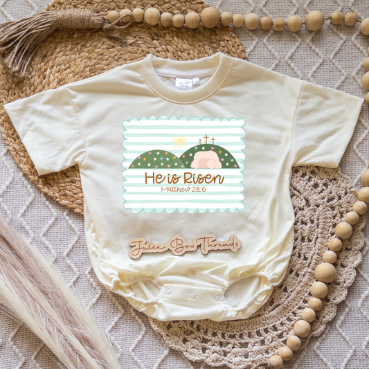 He Is Risen Romper/Tee