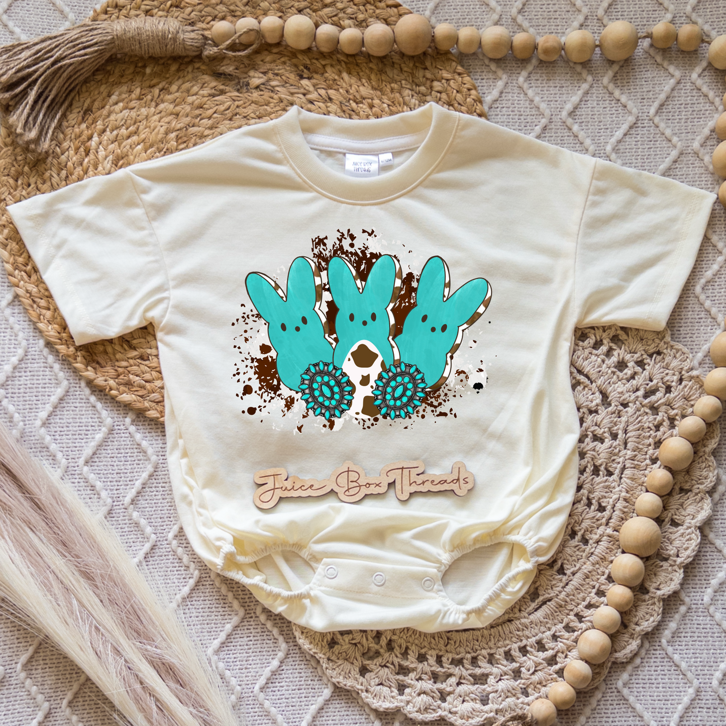 Western Bunnies Romper/Tee