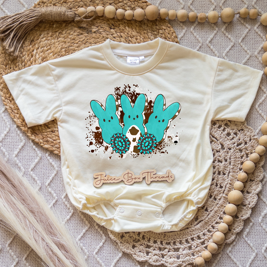Western Bunnies Romper/Tee