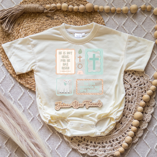 He Is Not Here For He Has Risen Romper/Tee