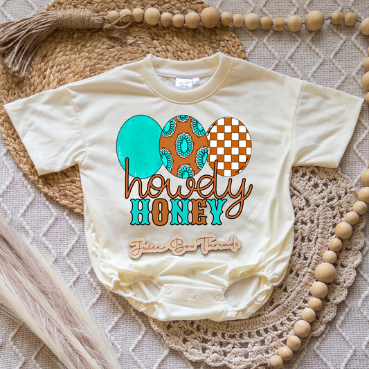 Howdy Honey Egg Romper/Tee
