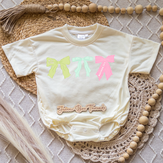 He Is Risen Bows Romper/Tee