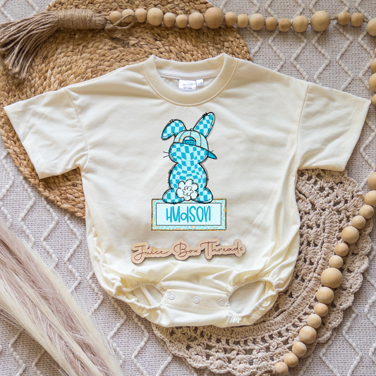 Boy Name Bunny Romper/Tee
