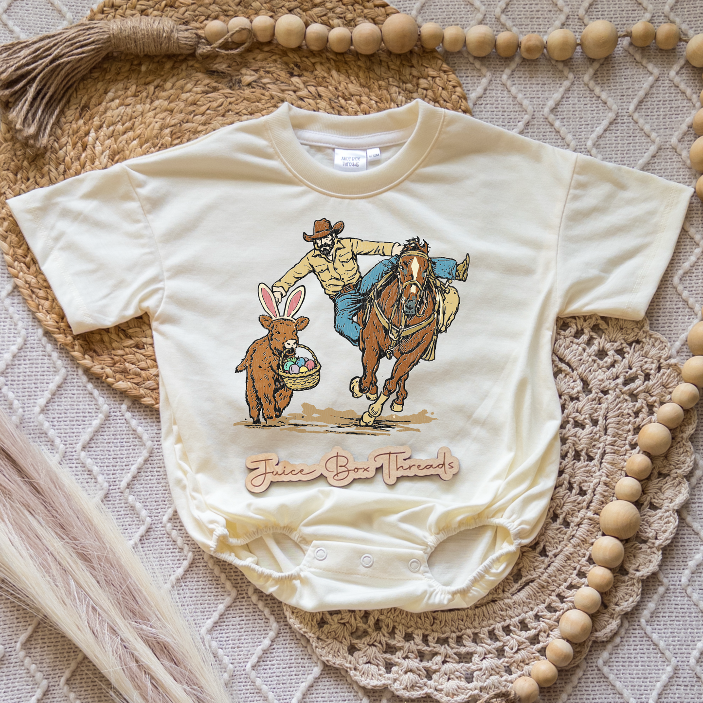 Cowboy Easter Romper/Tee