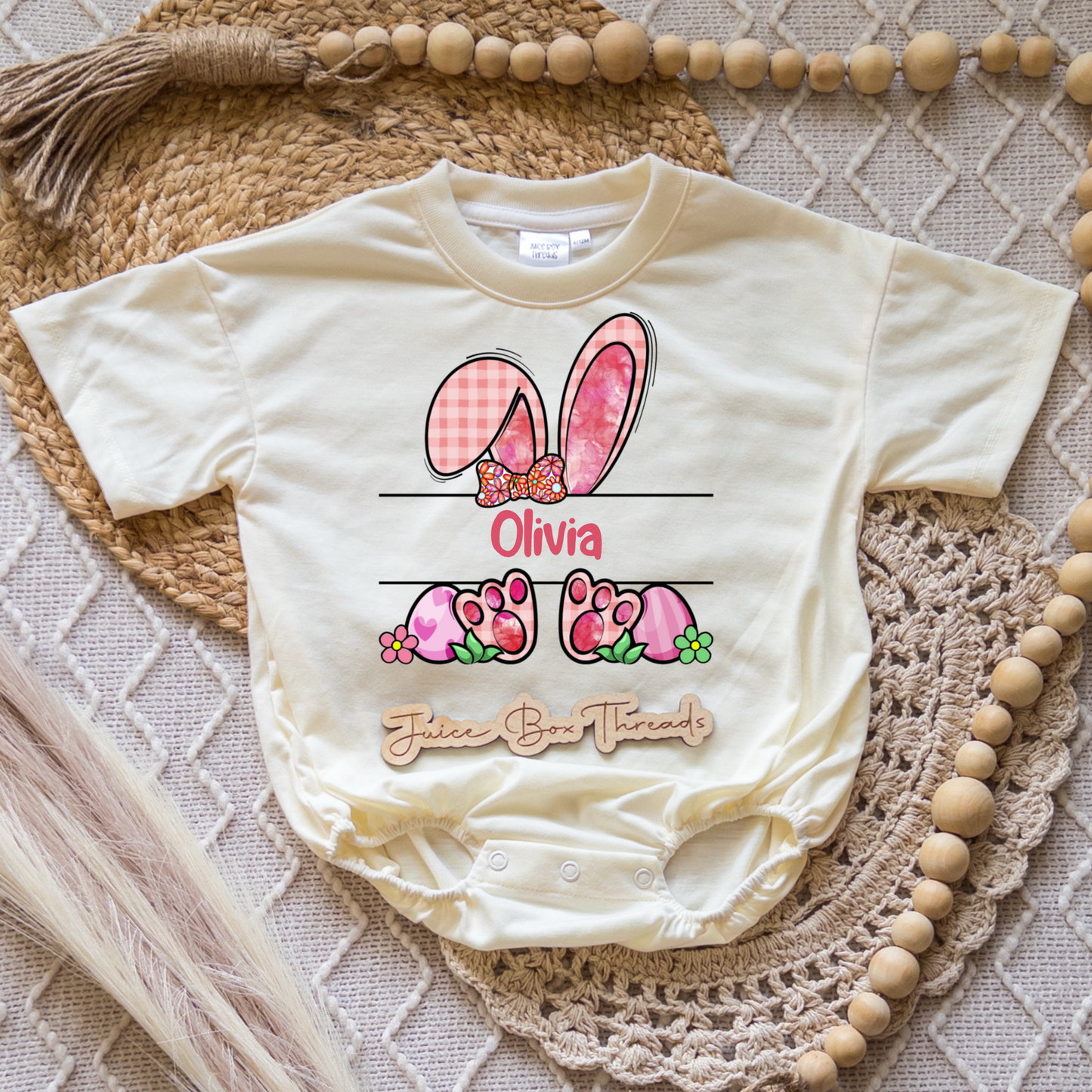 Girl Name Bunny Romper/Tee