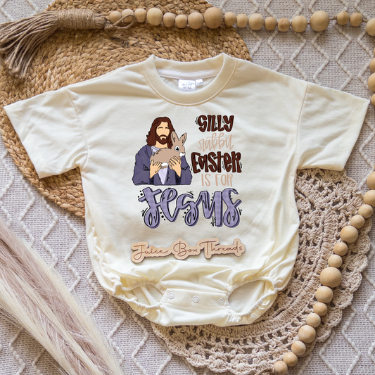 Silly Rabbit Easter Is For Jesus Romper/Tee