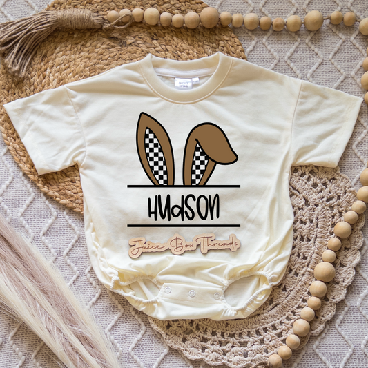 Easter Bunny Boy Name Romper/Tee