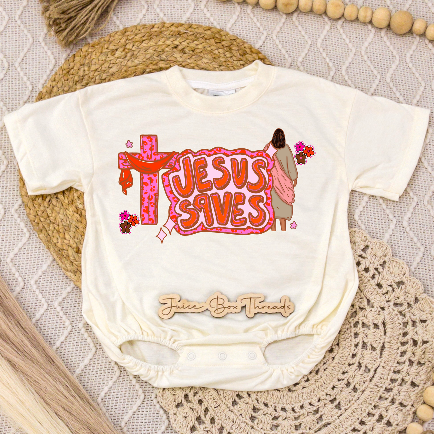 Jesus Saves Romper/Tee