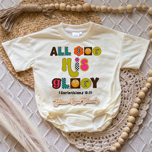 All For His Glory Romper/Tee