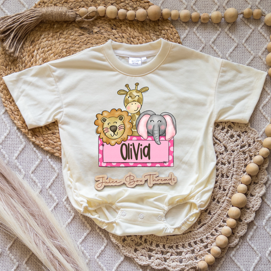 Girl Zoo Name Romper/Tee