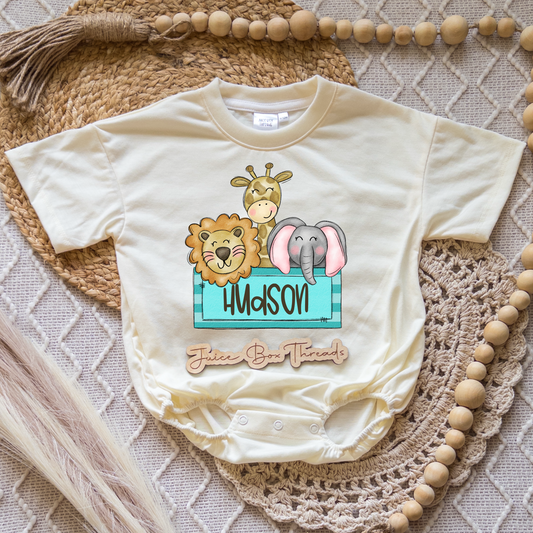 Boy Zoo Name Romper/Tee