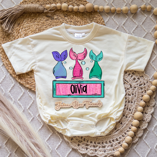 Mermaid Name Romper/Tee