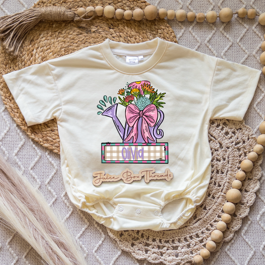Flower/Gardening Name Romper/Tee