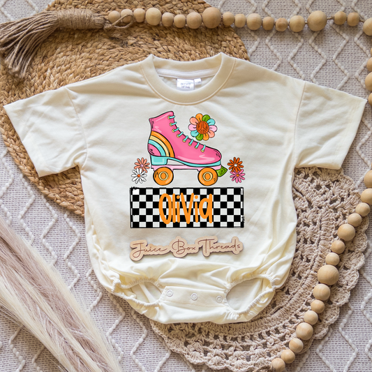 Skating Name Romper/Tee